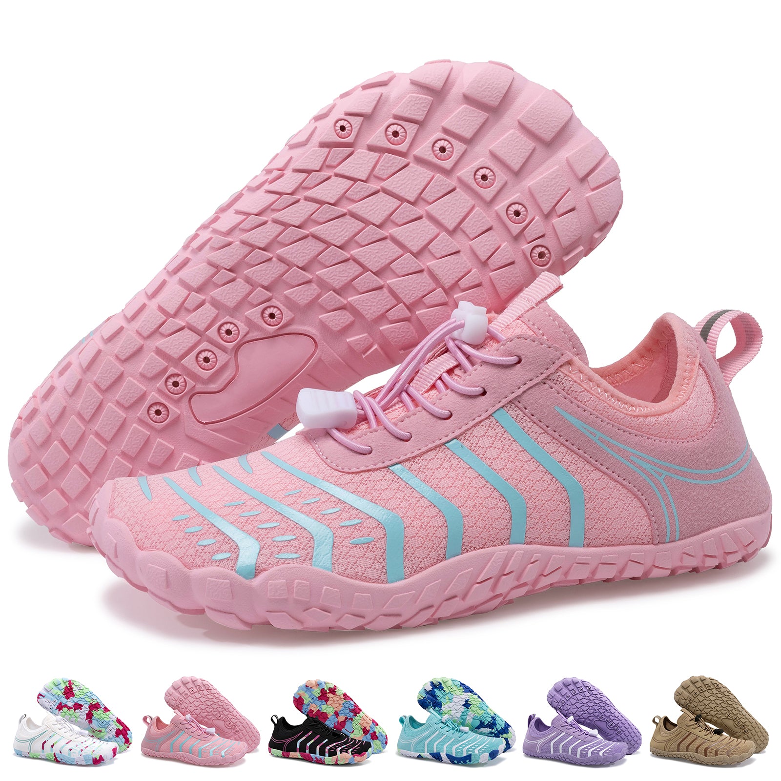 Barezoey 2026 New Hiking Barefoot Shoes Womens Mens Footwear,Wide Toe Box Water Shoe for Women Men,Zero Drop Comfortable & Non-Slip Barefoot Vitality Shoe Women's Athletic Footwear for Walking Hiking New