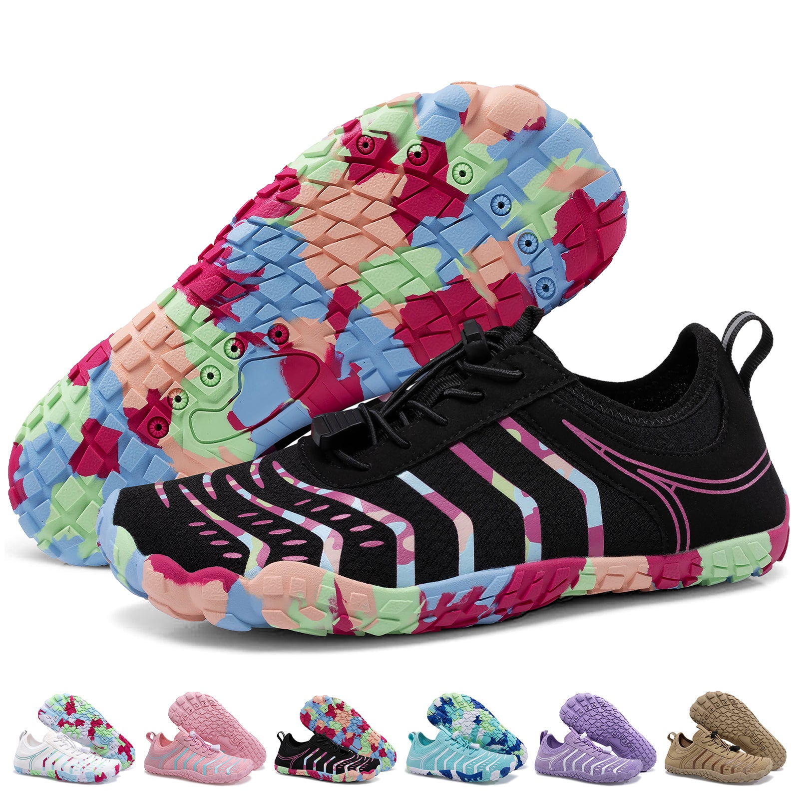 Barezoey 2026 New Hiking Barefoot Shoes Womens Mens Footwear,Wide Toe Box Water Shoe for Women Men,Zero Drop Comfortable & Non-Slip Barefoot Vitality Shoe Women's Athletic Footwear for Walking Hiking New