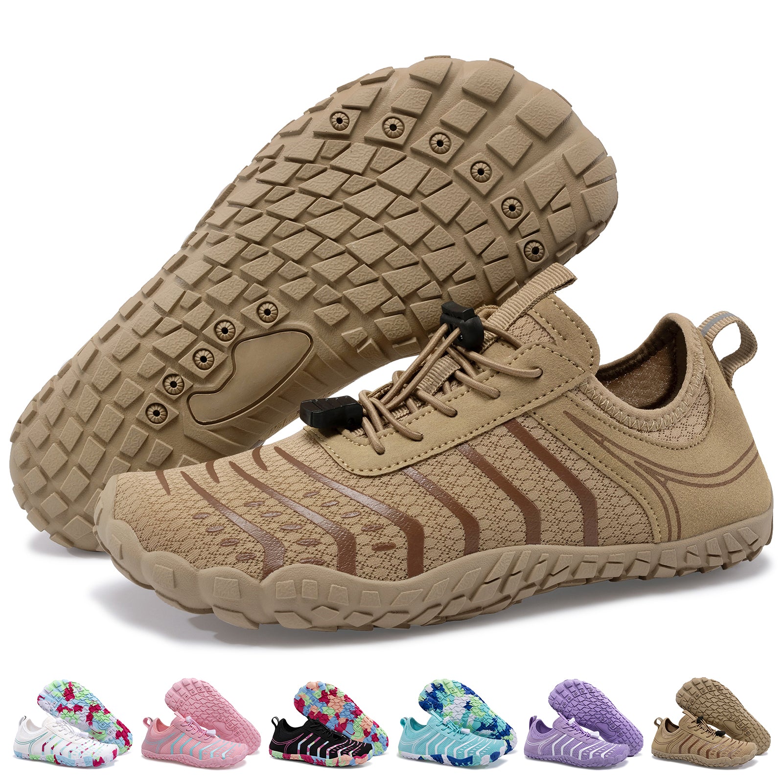 Barezoey 2026 New Hiking Barefoot Shoes Womens Mens Footwear,Wide Toe Box Water Shoe for Women Men,Zero Drop Comfortable & Non-Slip Barefoot Vitality Shoe Women's Athletic Footwear for Walking Hiking New