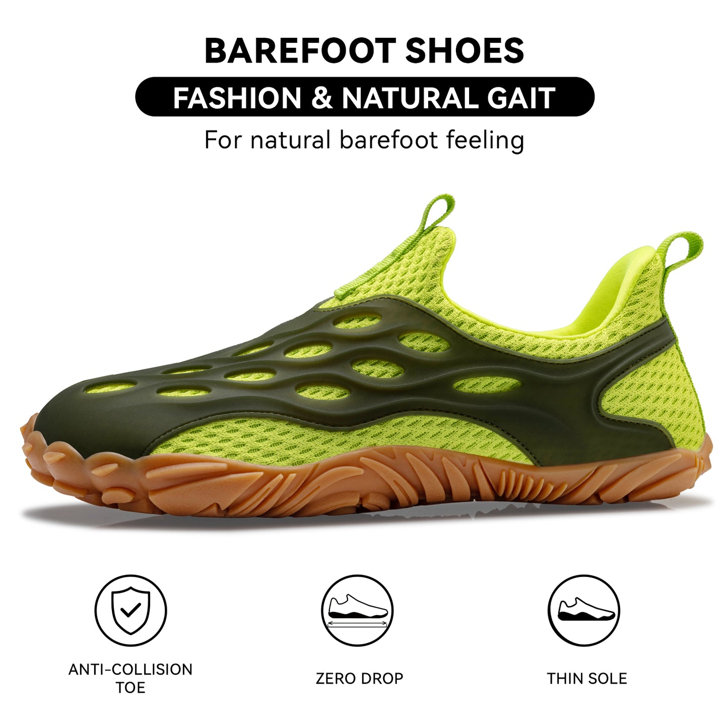 Barefoot Shoes Women Men Fashion Sneakers - Zero Drop Wide Toe Box Shoes Comfortable for Hiking,Walking,Gym,Fitness,Trail Running,Casual Outdoor & Daily Wear - Non-Slip Beach Water Shoe