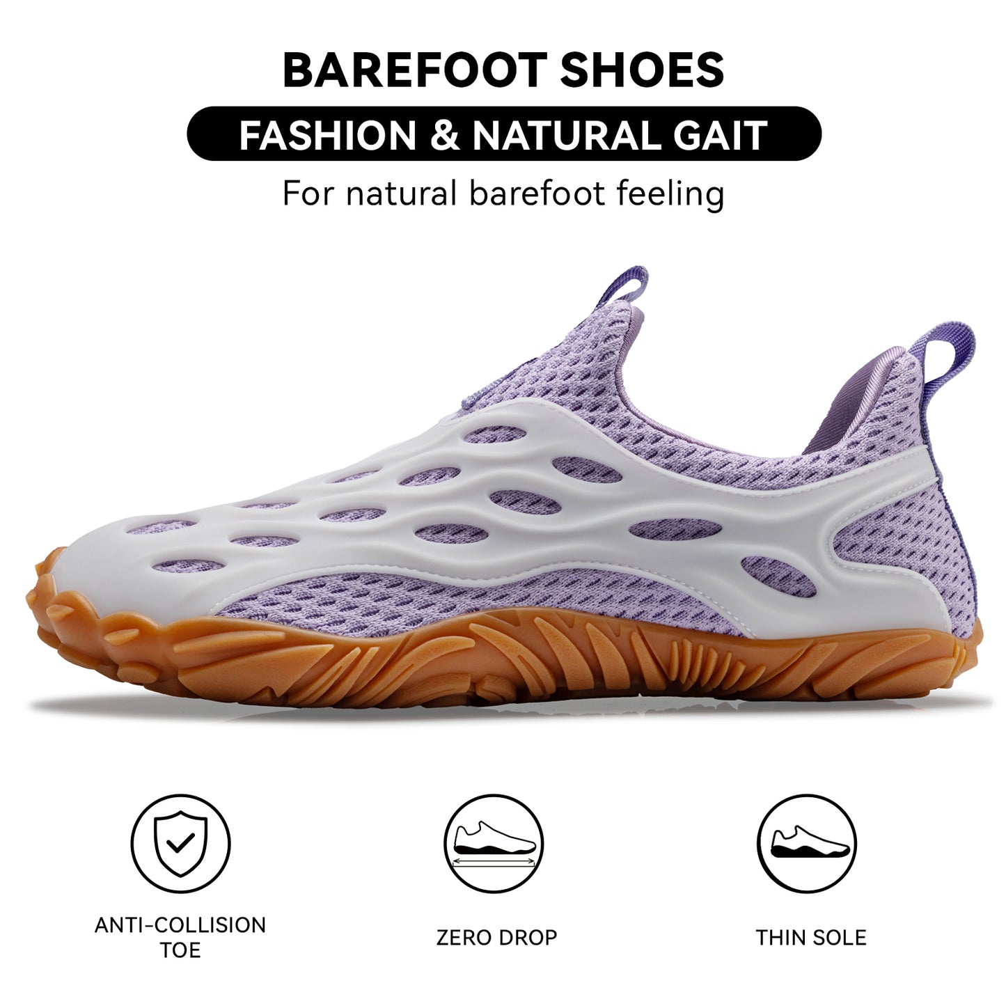 Barefoot Shoes Women Men Fashion Sneakers - Zero Drop Wide Toe Box Shoes Comfortable for Hiking,Walking,Gym,Fitness,Trail Running,Casual Outdoor & Daily Wear - Non-Slip Beach Water Shoe