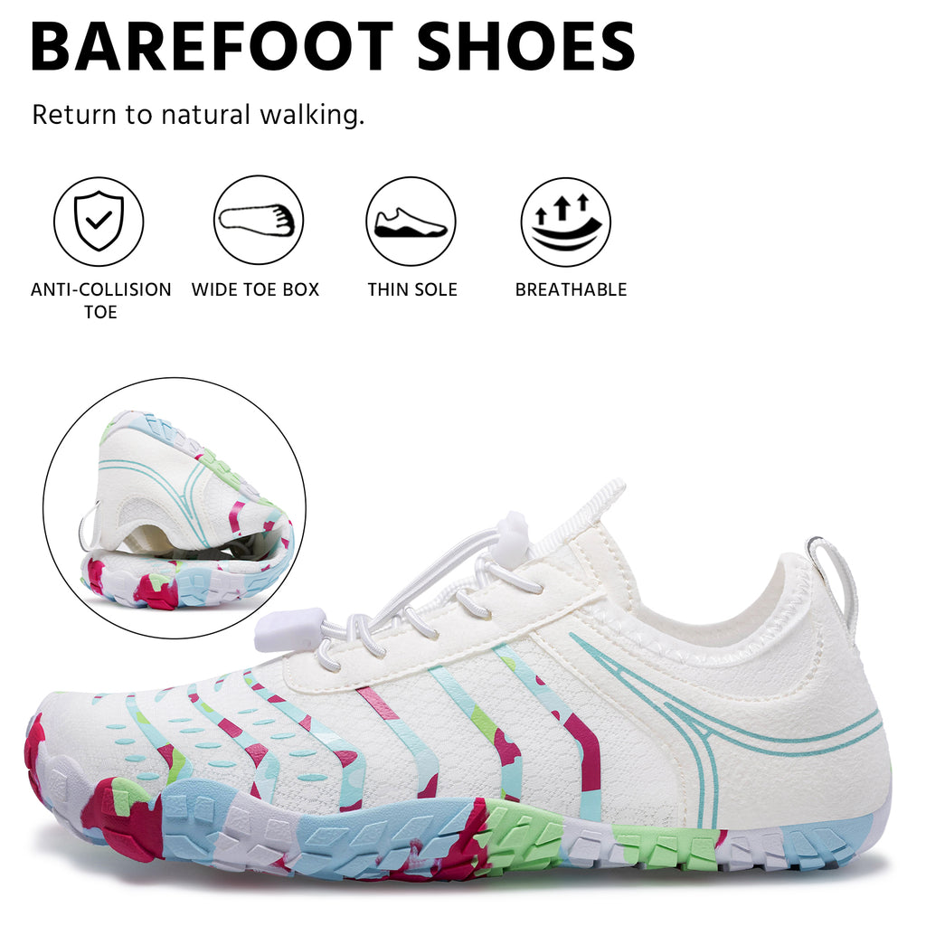 Barezoey 2026 New Hiking Barefoot Shoes Womens Mens Footwear,Wide Toe Box Water Shoe for Women Men,Zero Drop Comfortable & Non-Slip Barefoot Vitality Shoe Women's Athletic Footwear for Walking Hiking New