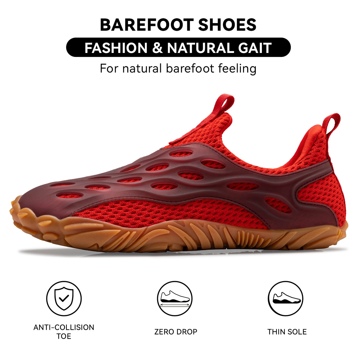Barefoot Shoes Women Men Fashion Sneakers - Zero Drop Wide Toe Box Shoes Comfortable for Hiking,Walking,Gym,Fitness,Trail Running,Casual Outdoor & Daily Wear - Non-Slip Beach Water Shoe