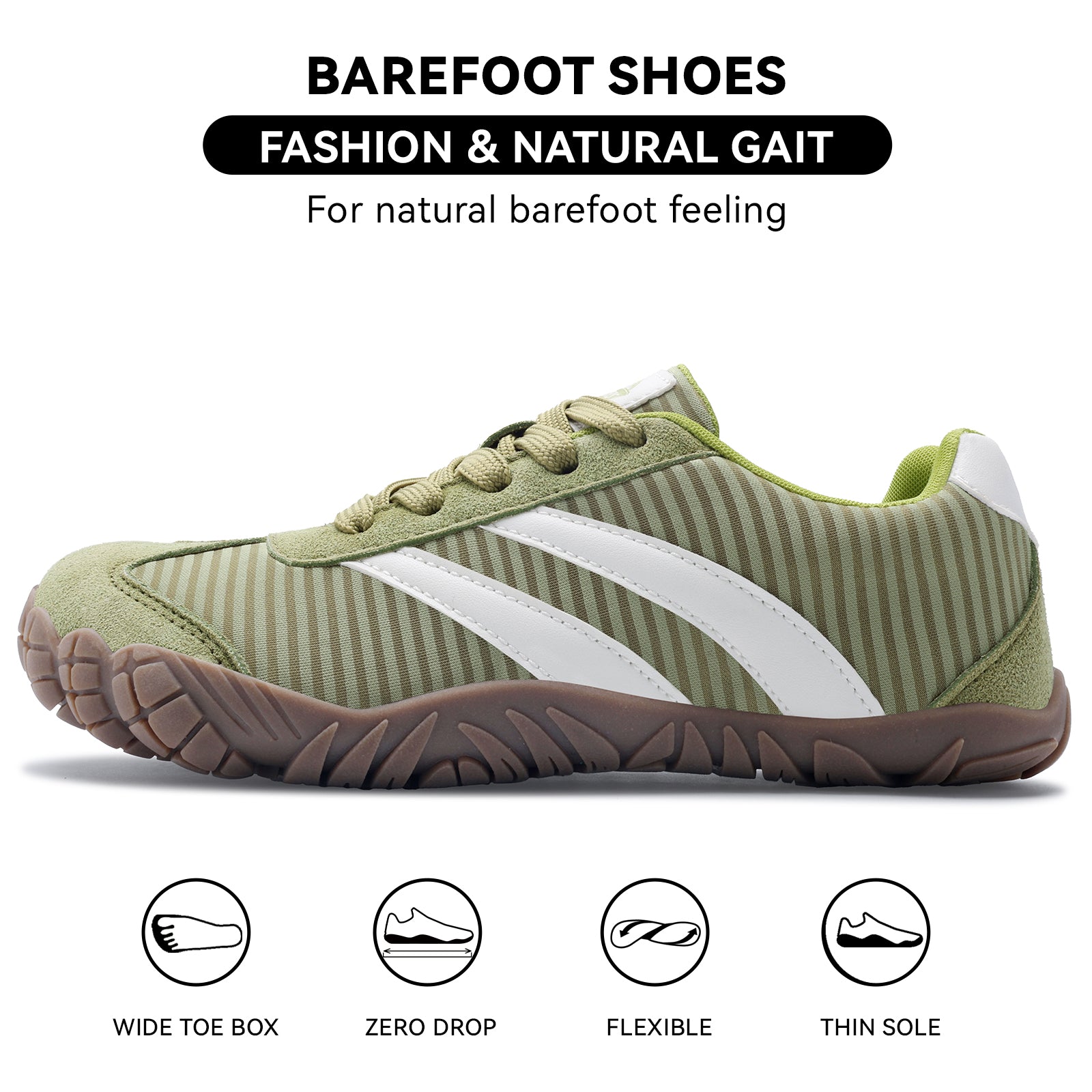Barefoot Shoes Women Casual Sneakers,Wide Toe Box Shoes Women Zero Drop Barefoot Shoe Men,Minimalist Trail Running Shoe,Non-Slip Lightweight Breathable Comfortable Fashion Walking Hiking Shoes Unisex B1388
