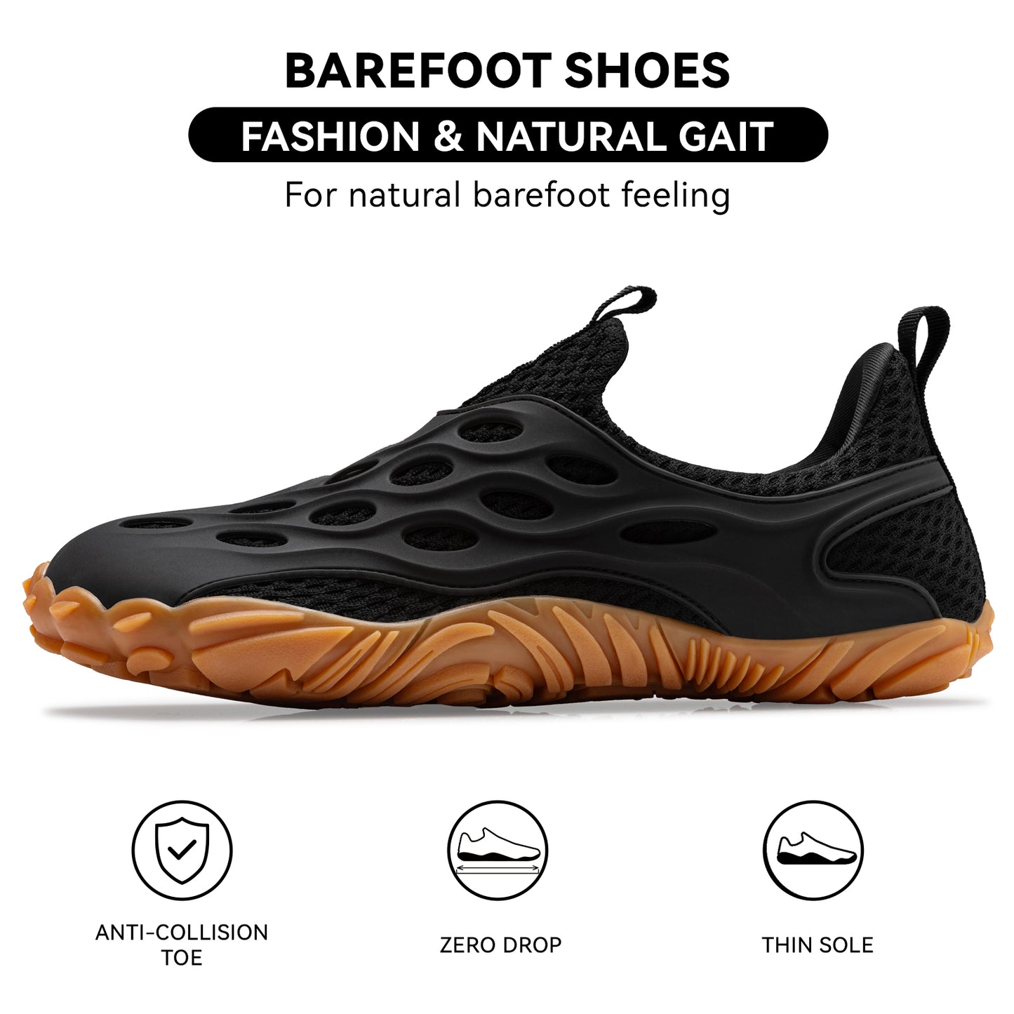 Barefoot Shoes Women Men Fashion Sneakers - Zero Drop Wide Toe Box Shoes Comfortable for Hiking,Walking,Gym,Fitness,Trail Running,Casual Outdoor & Daily Wear - Non-Slip Beach Water Shoe