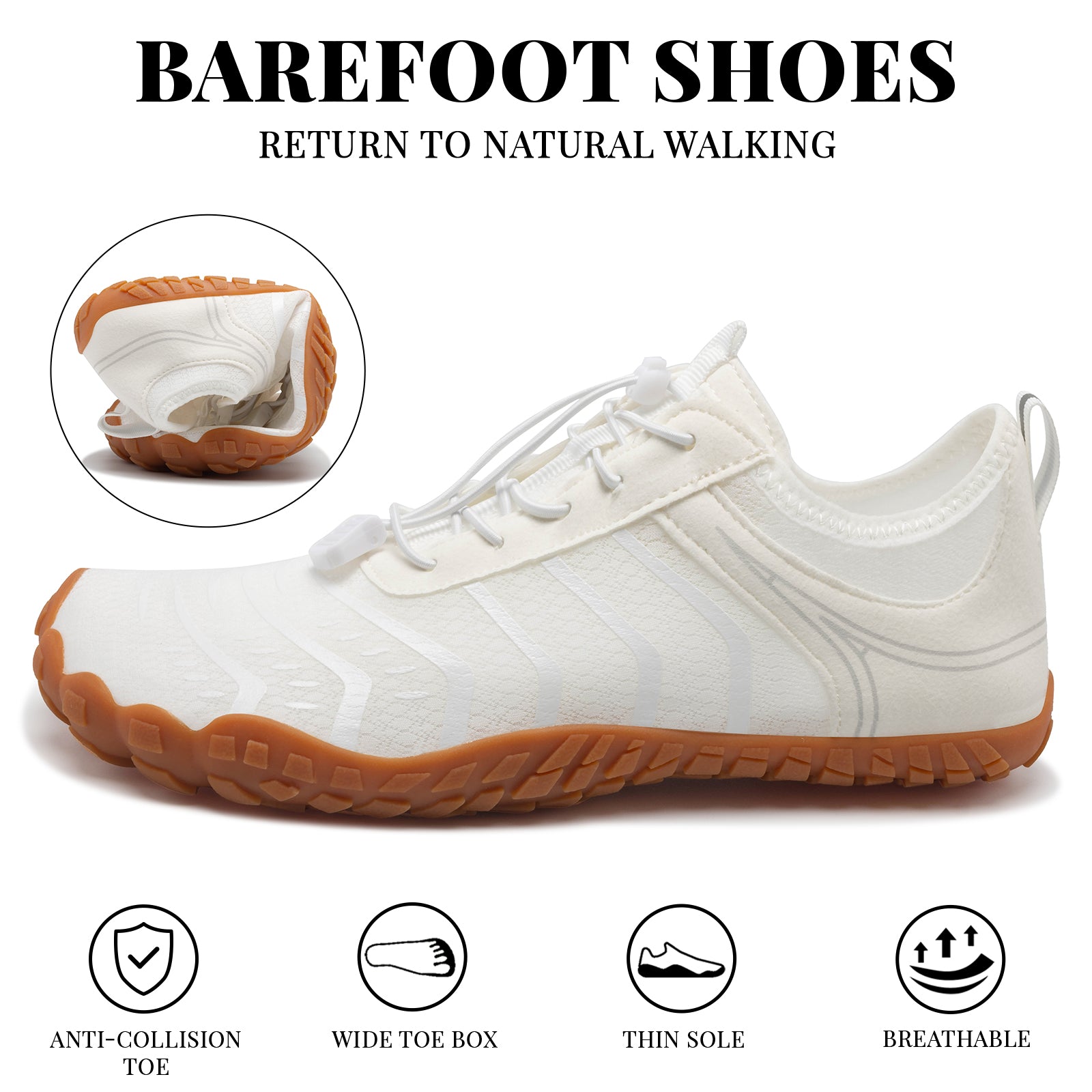 Barezoey 2026 New Hiking Barefoot Shoes Womens Mens Footwear,Wide Toe Box Water Shoe for Women Men,Zero Drop Comfortable & Non-Slip Barefoot Vitality Shoe Women's Athletic Footwear for Walking Hiking
