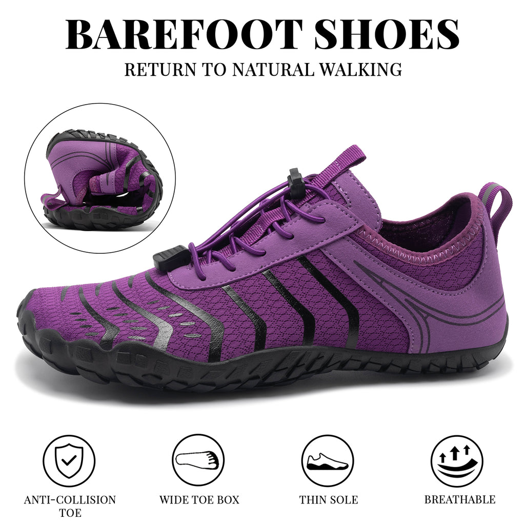 Barezoey 2026 New Hiking Barefoot Shoes Womens Mens Footwear,Wide Toe Box Water Shoe for Women Men,Zero Drop Comfortable & Non-Slip Barefoot Vitality Shoe Women's Athletic Footwear for Walking Hiking