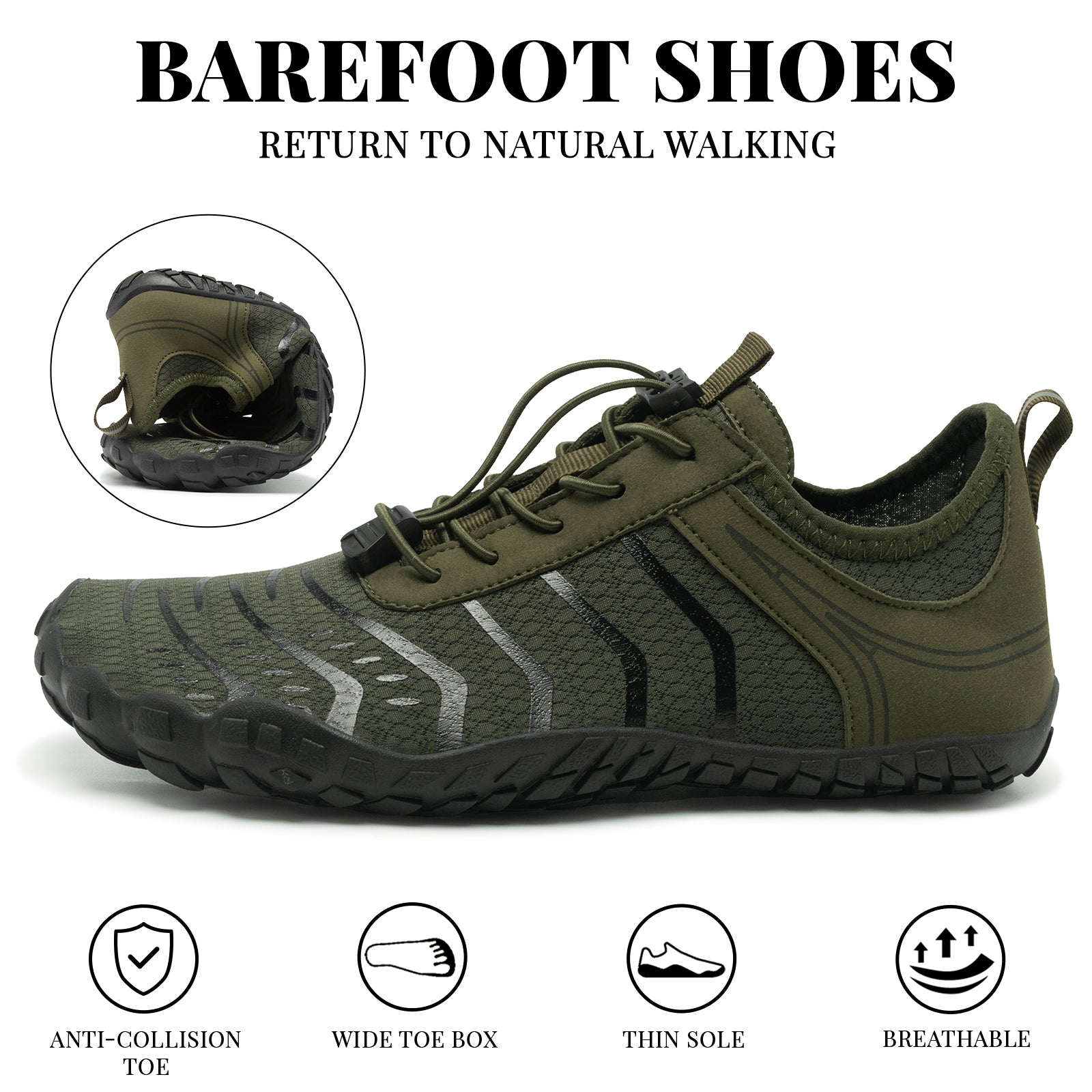 Barezoey 2026 New Hiking Barefoot Shoes Womens Mens Footwear,Wide Toe Box Water Shoe for Women Men,Zero Drop Comfortable & Non-Slip Barefoot Vitality Shoe Women's Athletic Footwear for Walking Hiking