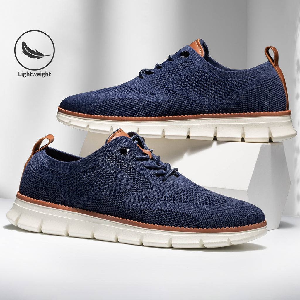 Wearbreeze Shoes for Men,Business Casual Shoes Mens,Comfortable Urban Dress Shoe for Men,Oxfords Mesh Sneakers,Breathable Upper Footwear,Lace-Up Lightweight Tennis Walking Shoe