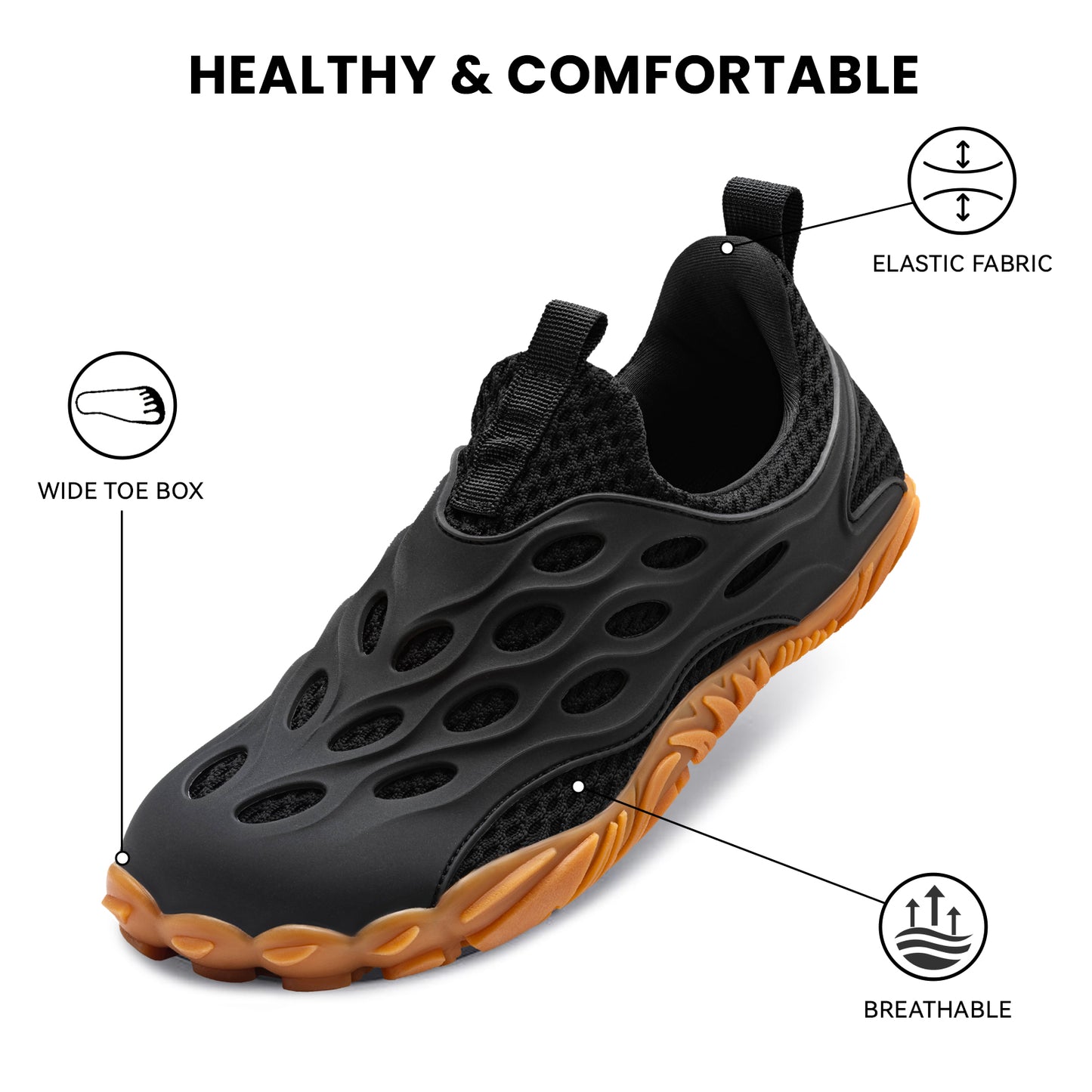 Barefoot Shoes Women Men Fashion Sneakers - Zero Drop Wide Toe Box Shoes Comfortable for Hiking,Walking,Gym,Fitness,Trail Running,Casual Outdoor & Daily Wear - Non-Slip Beach Water Shoe