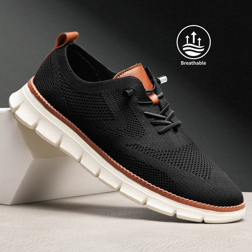 Wearbreeze Shoes for Men,Business Casual Shoes Mens,Comfortable Urban Dress Shoe for Men,Oxfords Mesh Sneakers,Breathable Upper Footwear,Lace-Up Lightweight Tennis Walking Shoe