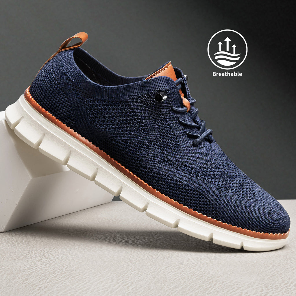 Wearbreeze Shoes for Men,Business Casual Shoes Mens,Comfortable Urban Dress Shoe for Men,Oxfords Mesh Sneakers,Breathable Upper Footwear,Lace-Up Lightweight Tennis Walking Shoe