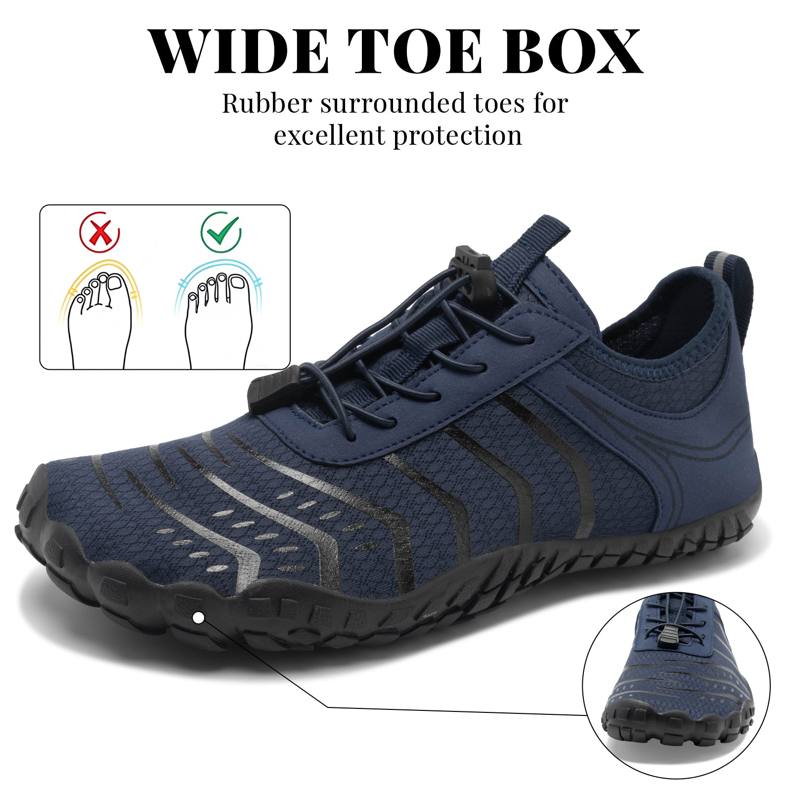 Barezoey 2026 New Hiking Barefoot Shoes Womens Mens Footwear,Wide Toe Box Water Shoe for Women Men,Zero Drop Comfortable & Non-Slip Barefoot Vitality Shoe Women's Athletic Footwear for Walking Hiking
