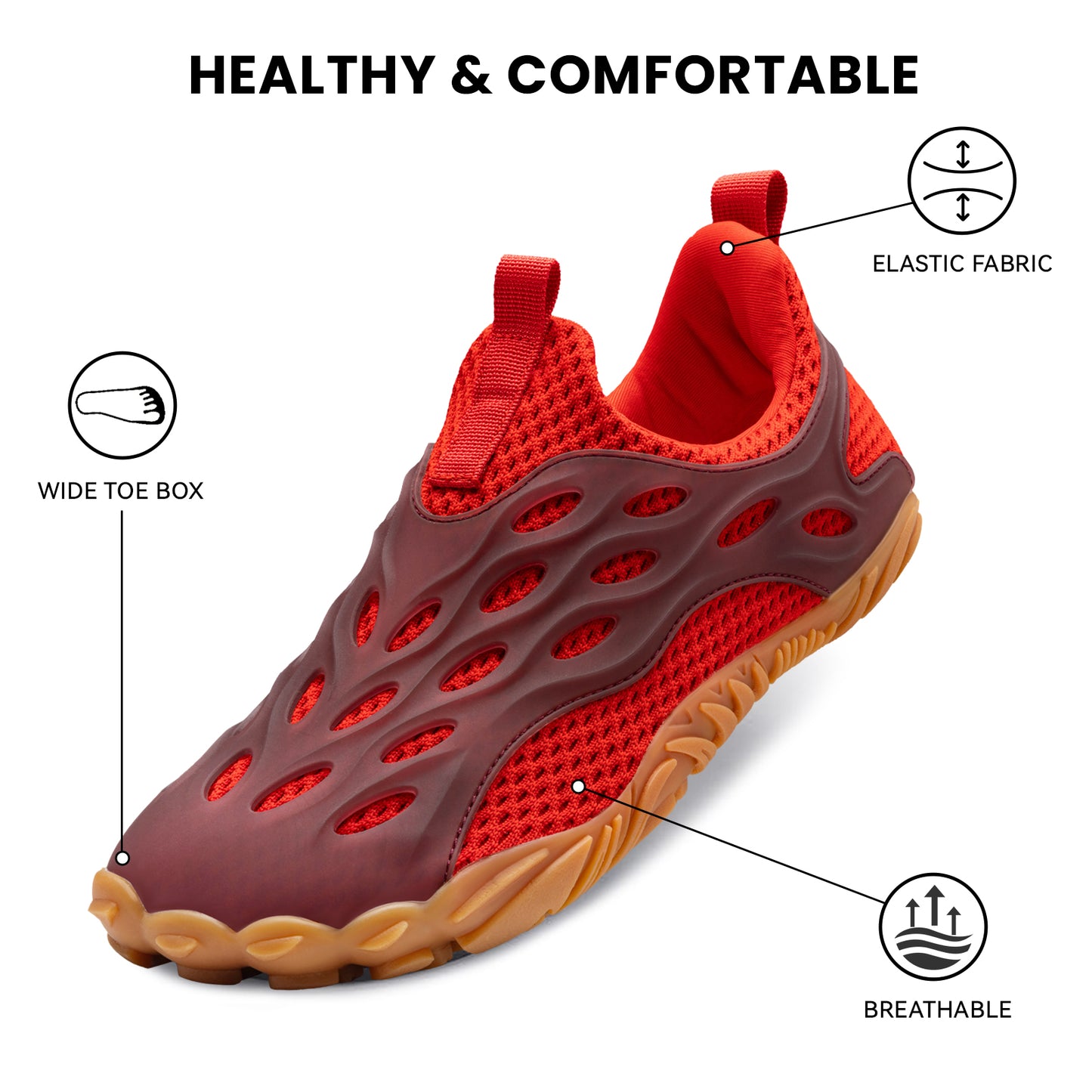 Barefoot Shoes Women Men Fashion Sneakers - Zero Drop Wide Toe Box Shoes Comfortable for Hiking,Walking,Gym,Fitness,Trail Running,Casual Outdoor & Daily Wear - Non-Slip Beach Water Shoe