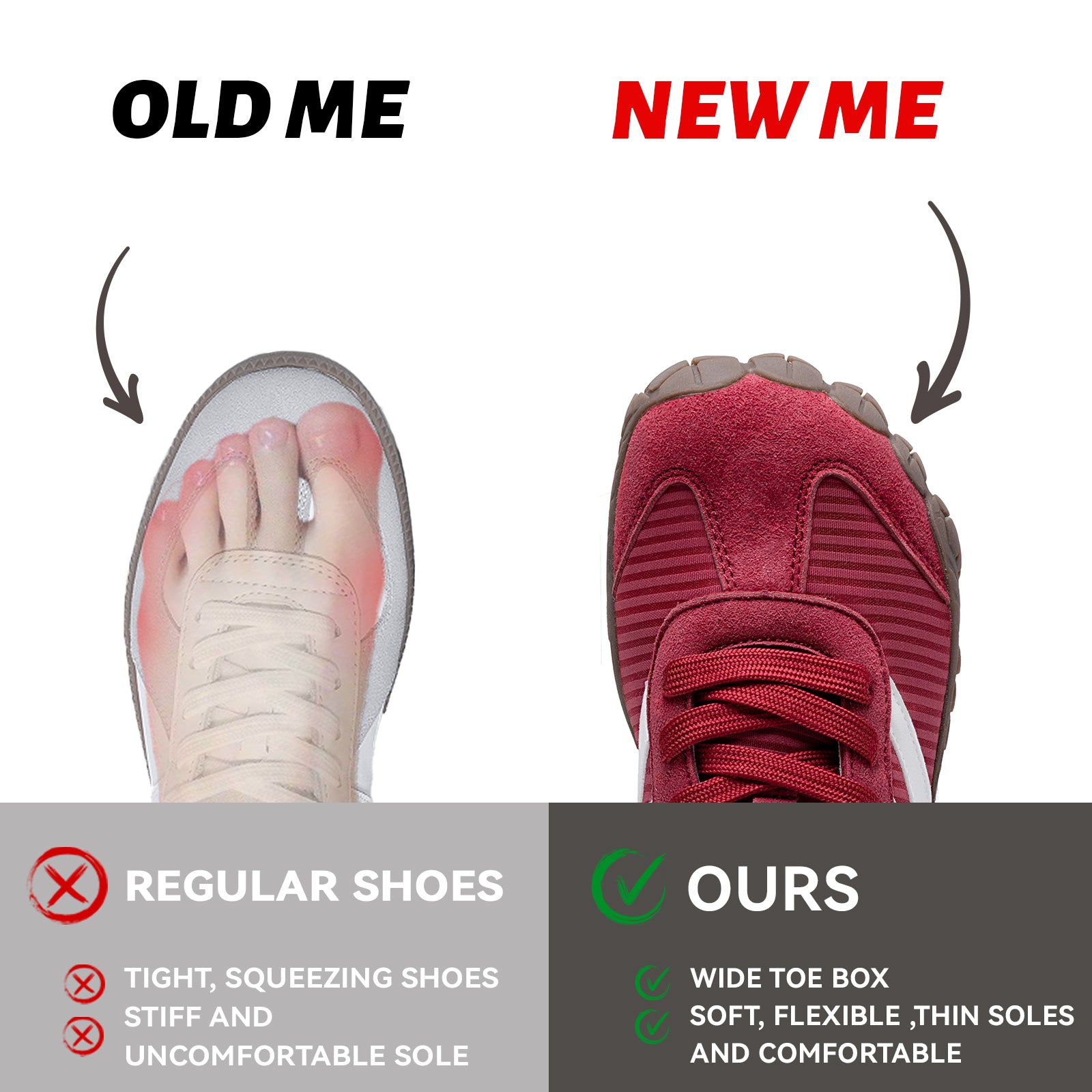 Barefoot Shoes Women Casual Sneakers,Wide Toe Box Shoes Women Zero Drop Barefoot Shoe Men,Minimalist Trail Running Shoe,Non-Slip Lightweight Breathable Comfortable Fashion Walking Hiking Shoes Unisex B1388