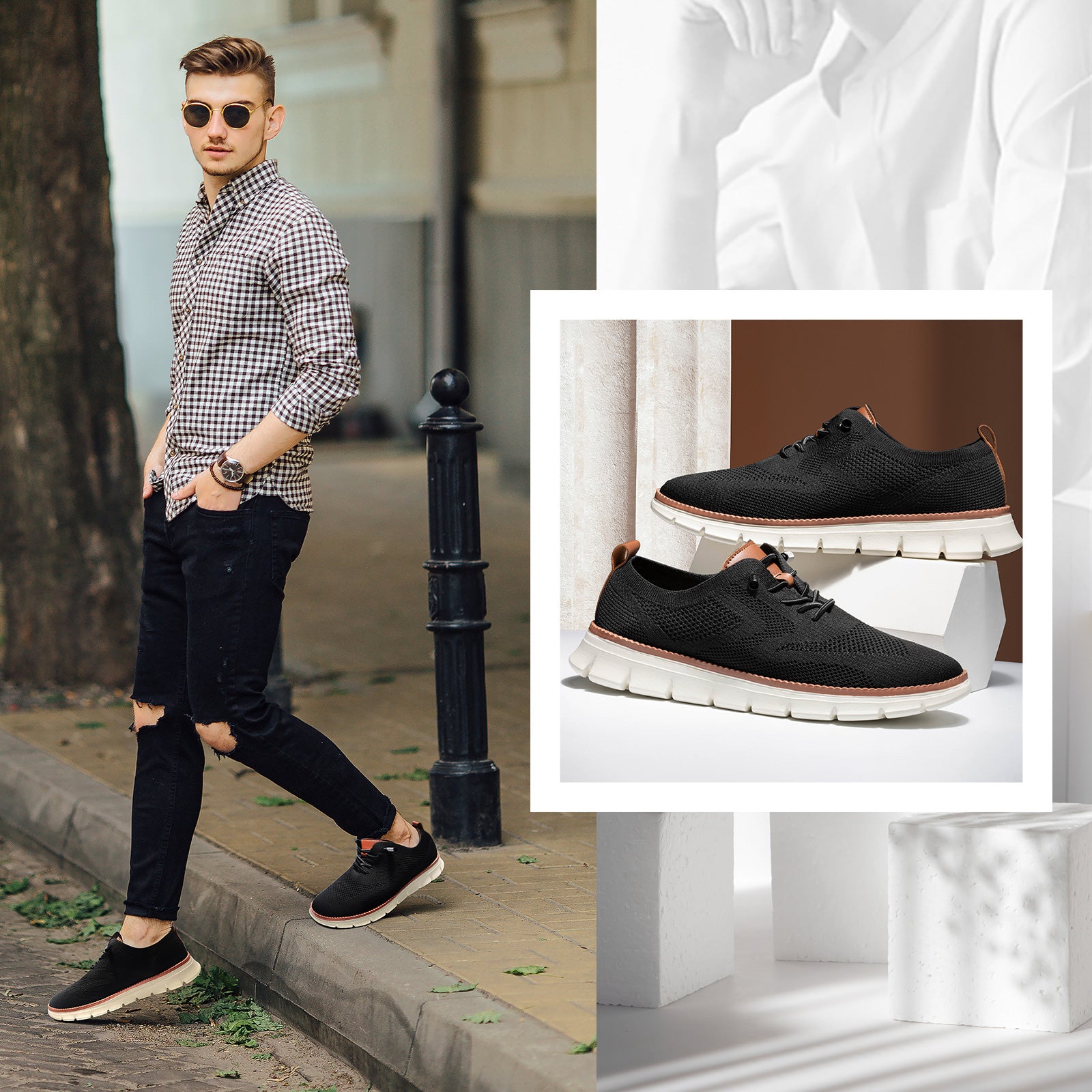 Wearbreeze Shoes for Men,Business Casual Shoes Mens,Comfortable Urban Dress Shoe for Men,Oxfords Mesh Sneakers,Breathable Upper Footwear,Lace-Up Lightweight Tennis Walking Shoe