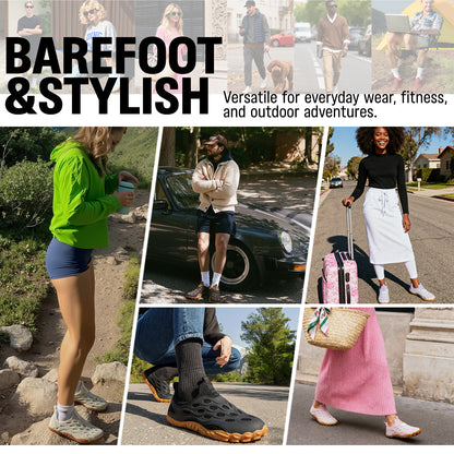 Barefoot Shoes Women Men Fashion Sneakers - Zero Drop Wide Toe Box Shoes Comfortable for Hiking,Walking,Gym,Fitness,Trail Running,Casual Outdoor & Daily Wear - Non-Slip Beach Water Shoe