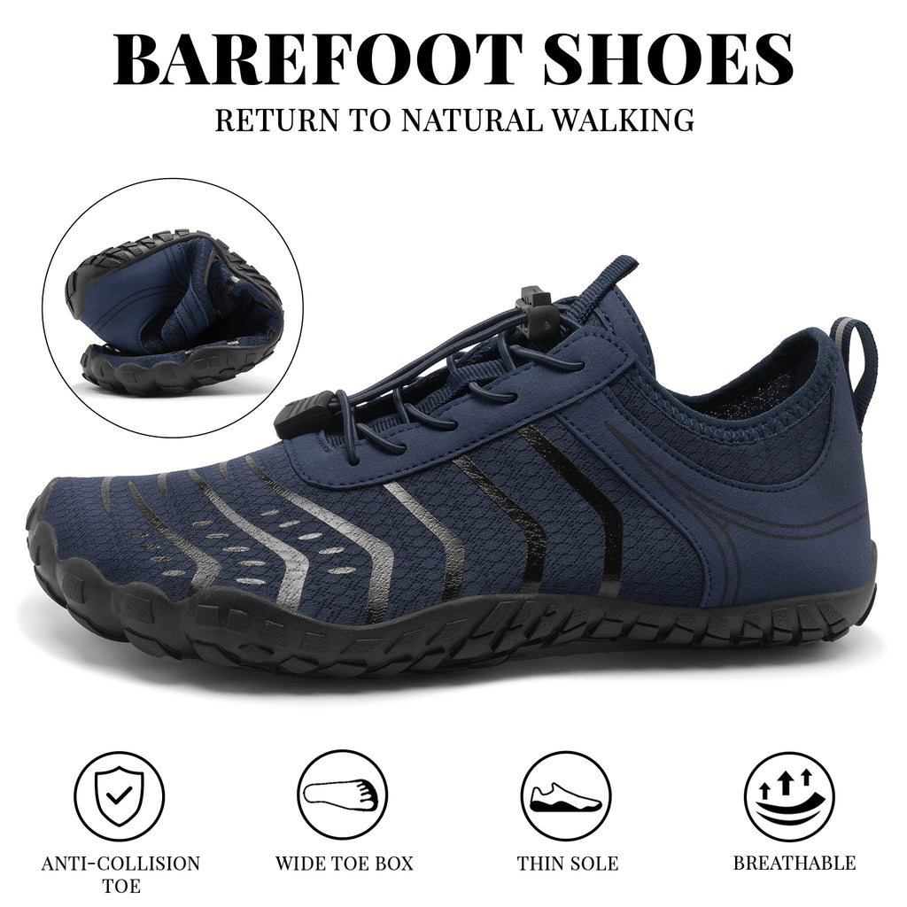 Barezoey 2026 New Hiking Barefoot Shoes Womens Mens Footwear,Wide Toe Box Water Shoe for Women Men,Zero Drop Comfortable & Non-Slip Barefoot Vitality Shoe Women's Athletic Footwear for Walking Hiking