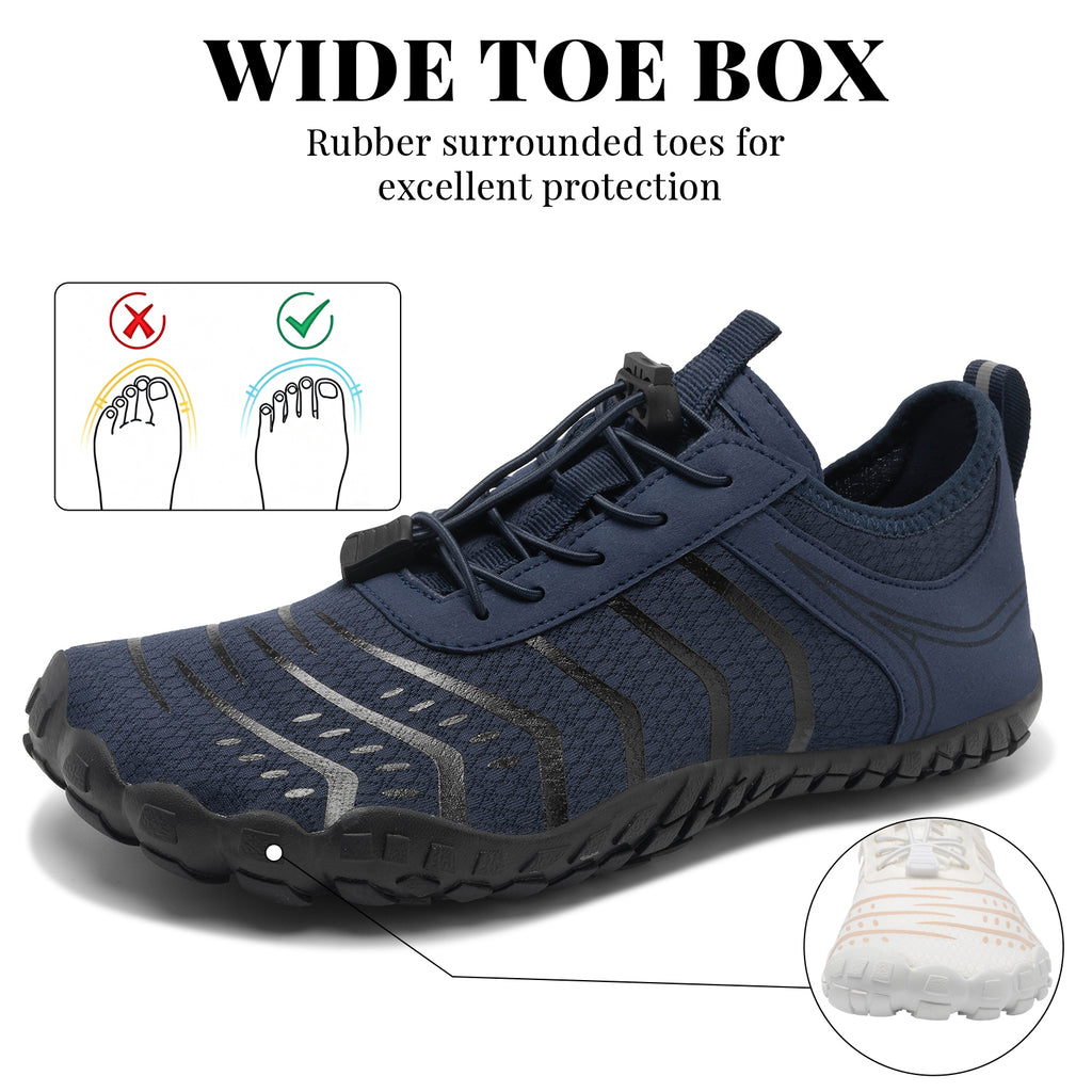 Barezoey 2026 New Hiking Barefoot Shoes Womens Mens Footwear,Wide Toe Box Water Shoe for Women Men,Zero Drop Comfortable & Non-Slip Barefoot Vitality Shoe Women's Athletic Footwear for Walking Hiking